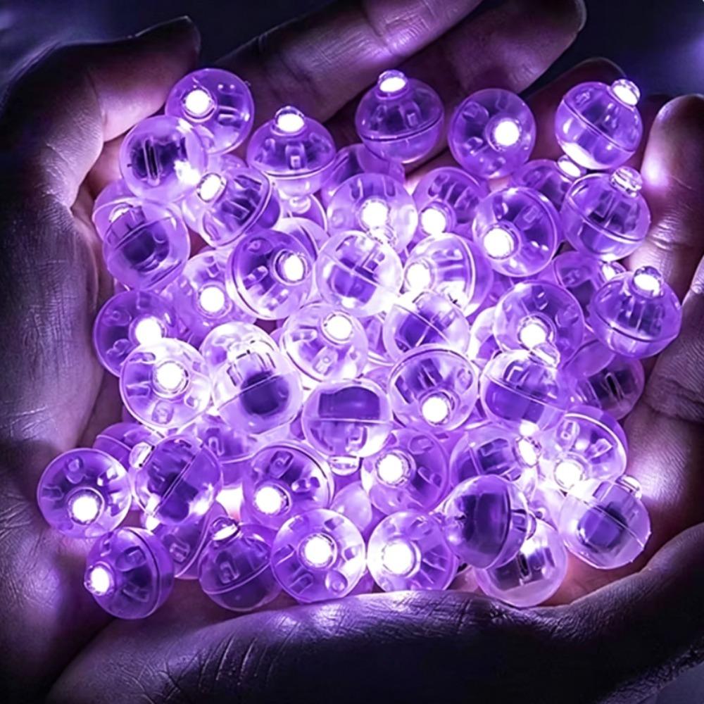 LED Electronic Luminous Round Lights, Colorful Shining Small Round Ball Lights, Handmade Balloon Lights, Decorative Luminous
