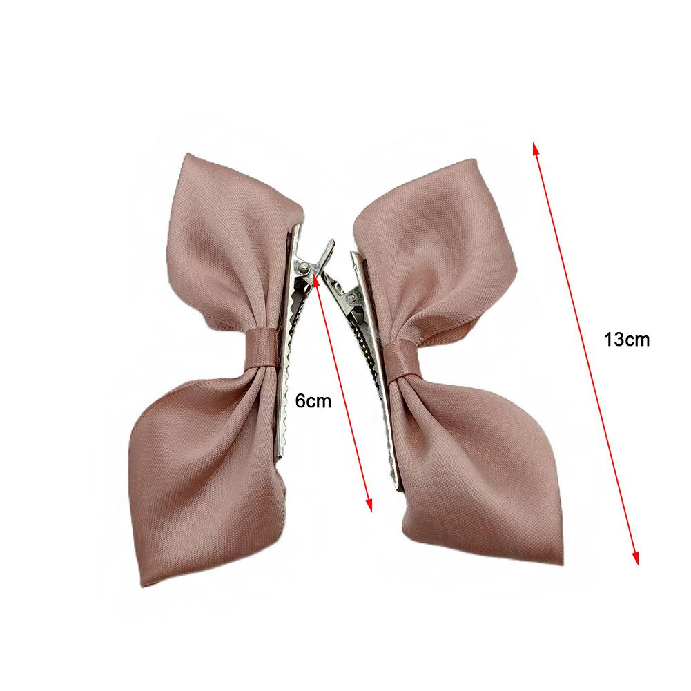 Cute Sweet Ribbon Hair Bows Clips Bowknot Side Hairpin Girls Princess Head Barrettes Headdress Hair Accessories For Women