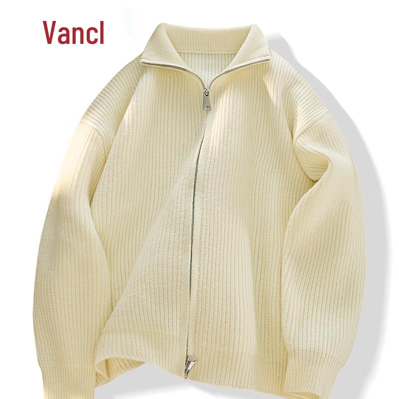 VANCL Men's Double-Zipper Knit Cardigan Sweater