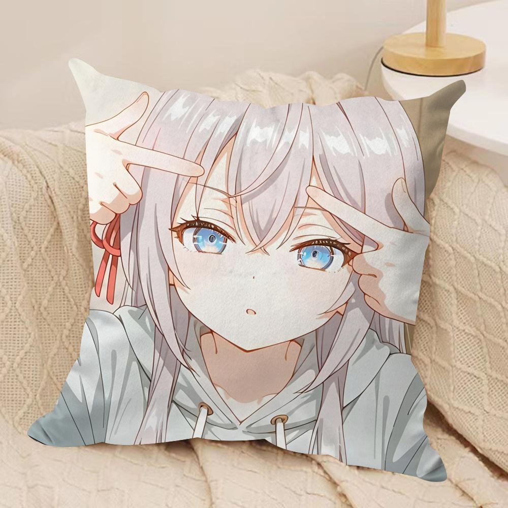 Kawaii A-Alya Feelings In Russian Cushion Cover Silky Short Plush Invisible Zipper Dustproof Sofa Pillow Case For Home Decor