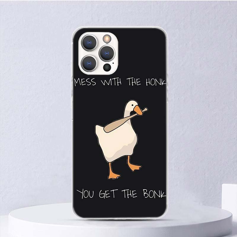 Cartoon Duck Goose Game Soft Case For iPhone 16 17 Air 16E 15 Plus 11 12 13 Mini 14 Pro Max Phone Cover Apple 7 8 SE Coque Funda