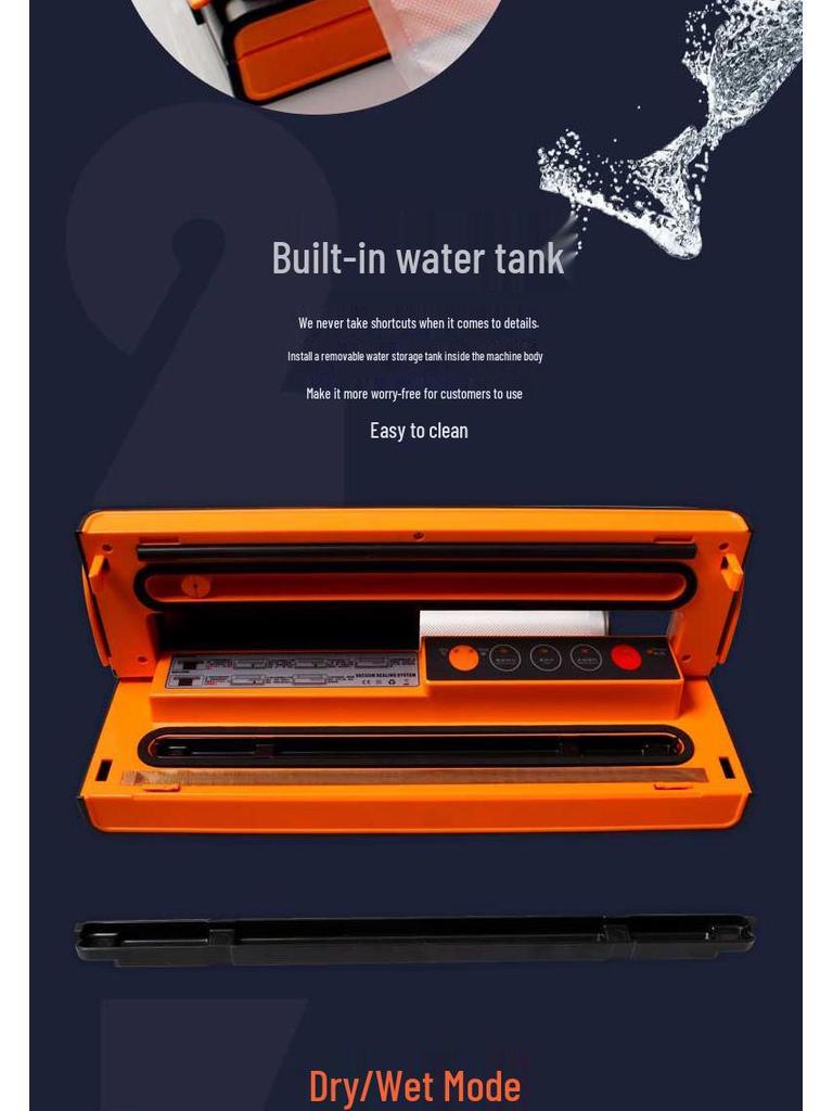 Commercial Vacuum Sealer for Food: Dual-Use Machine with Textured Bags for Dry & Wet Sealing