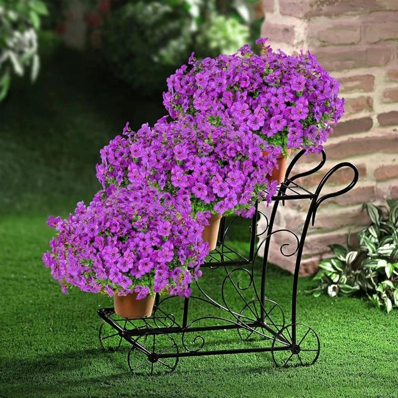 Simulation Flower Artificial Flower With Flexible Iron Wire for Tabletop Bookshelf Display Wedding Decoration
