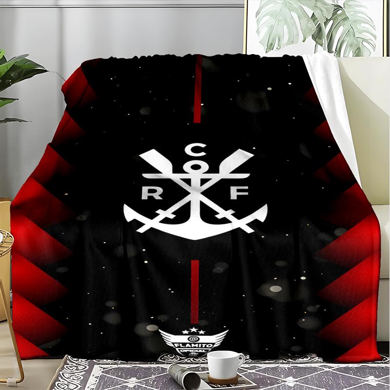 1PC CR Flamengo Printed Soft Flannel Blanket Throw for Adult Bedroom Living Room Sofa Camping Travel Fan Gifts Christmas Gifts