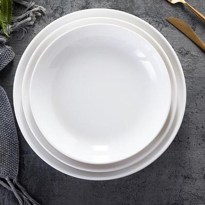 12-inch Pure White Ceramic Deep Dinner Plate