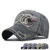 Vintage 3d Embroidered Shark Baseball Cap Cotton Material Adjustable Size For Men And Women