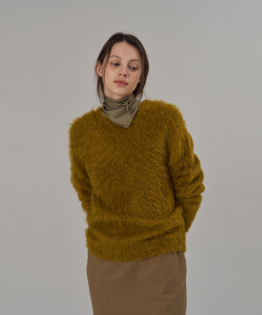 Deolil Lilly Brushed Knit Sweater_Olive