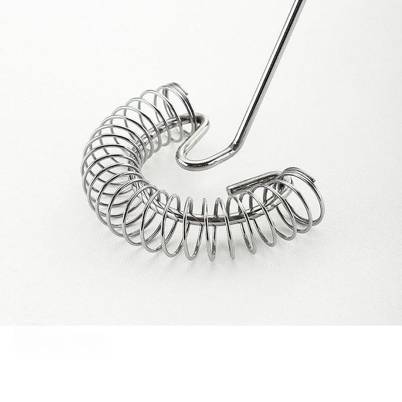 Frusta a Molla Portatile in Acciaio Inossidabile per Uova, Frusta a Spirale Manuale, Frullatore per Latte, Strumenti per la Cucina