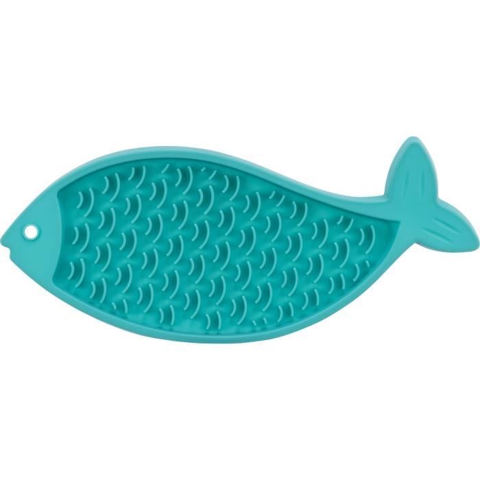 Gamelle Pour Chat - Trixie - Lick'n'Snack - Silicone - Rond - Bleu