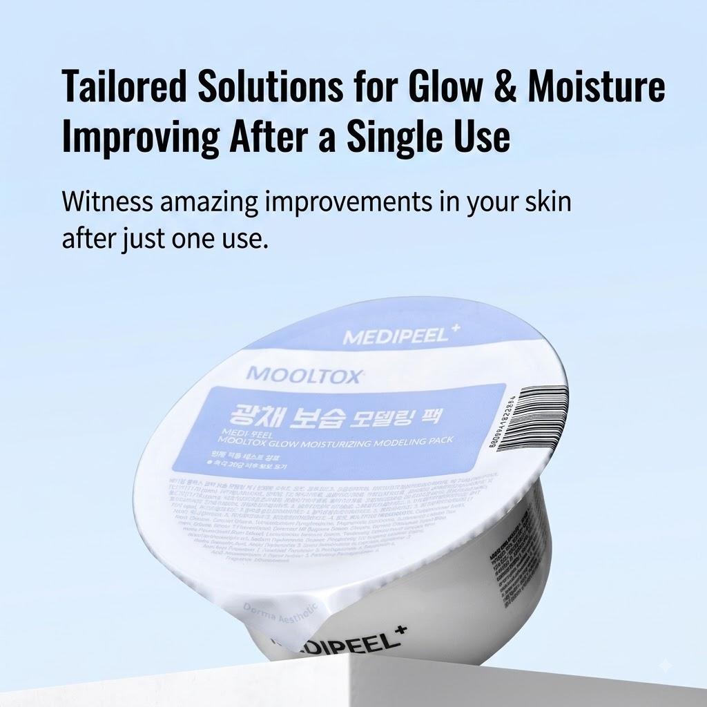 MEDI-PEEL Hyal Tox Water Glow Modeling Pack 28g | Hydrating Peel-Off Rubber Mask, K-Beauty