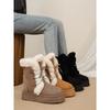 2025 Fall/Winter New Arrival: Front-Lacing Thick-Sole Fleece-Lined Warm Oversized Women's Snow Boots