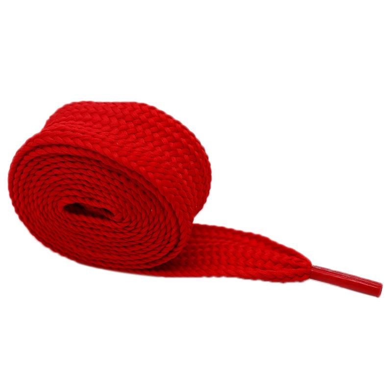 Kurojin 2,5 cm bred platt skosnöre för McQueen bräda skor - Enfärgad, Enkelt lager