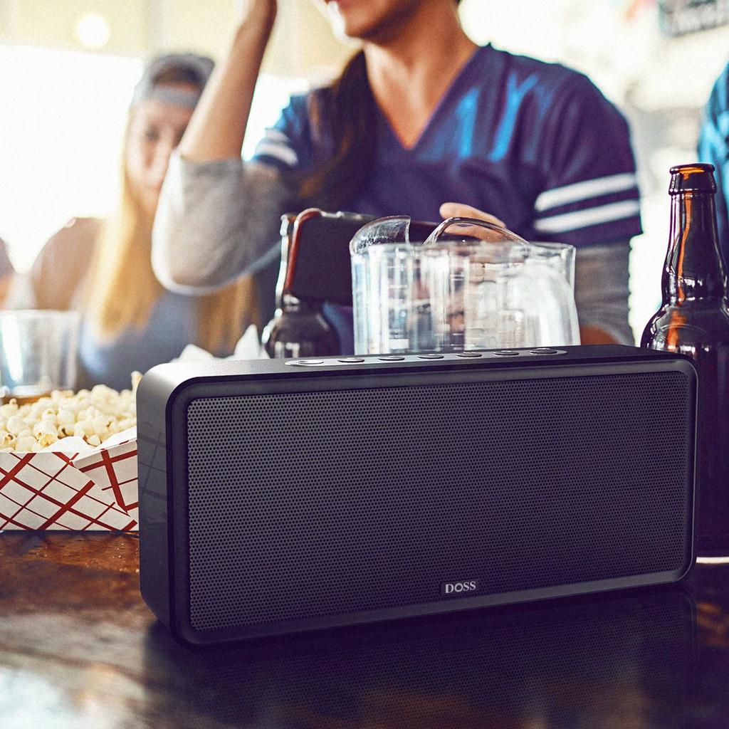 DOSS SoundBox XL Bluetooth 32W Loud Volume with Dual DSP Portable Bluetooth Speaker with 12W Deep Fully Wireless Stereo 10 Hours of TF Card Charging