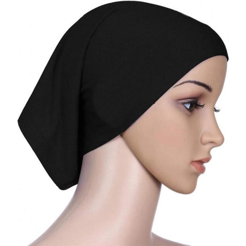 

Muslim Women Turban Head Wrap Scarf Cap Beanie Hat Chemo Hair Loss Cover Under Islamic Arab Tube Bone Bonnet Amira Headwear чорний