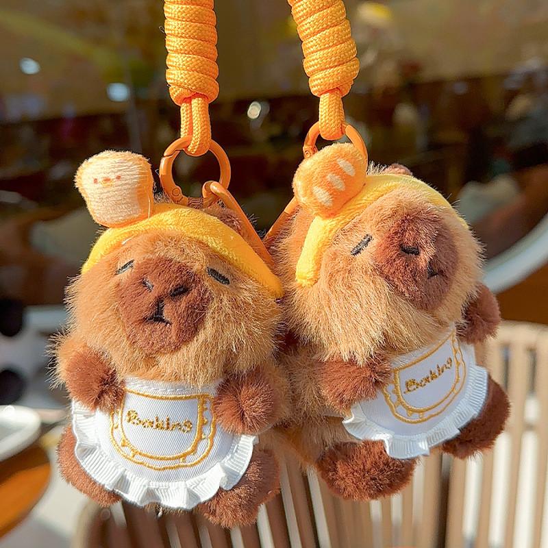 Toast Bread Hairband Capybara Plush Keychain For Kids And Fans