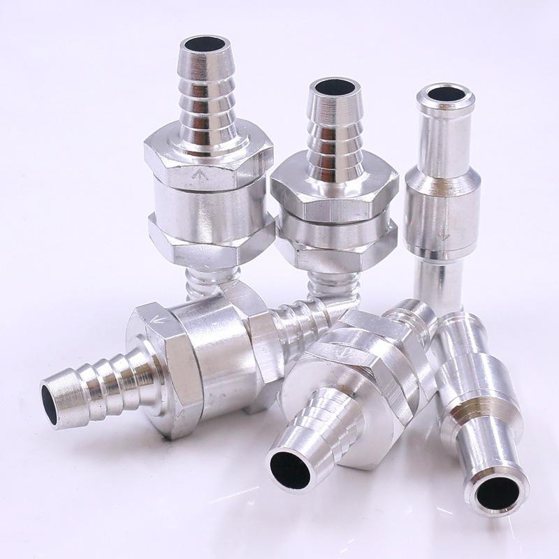 1Pcs Non-Return One Way Check Valve,Aluminium Alloy Fuel Hose Check Valve Control Accessories for Petrol Diesel Fuel Oil Water