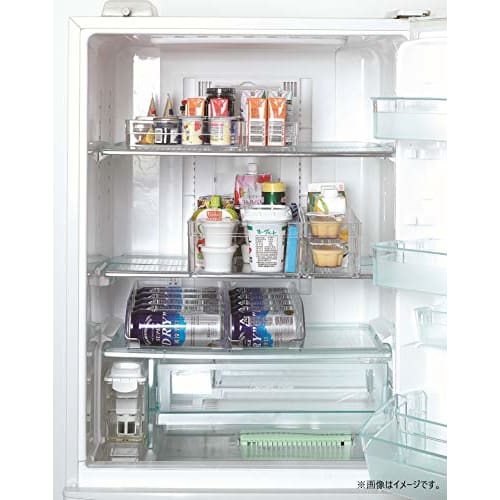 Pearl Metal Refrigerator with Deep Tray, Slim, Multipurpose, Made in Japan, Skit HB-5562