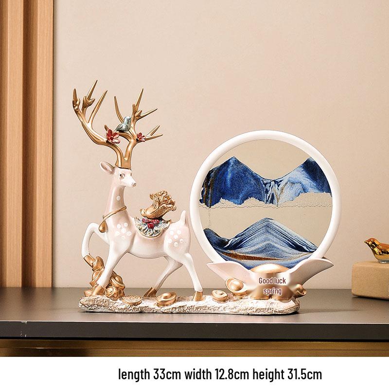 

Chinese Style Deer Ornaments for Living Room Decor and New Home Gifts