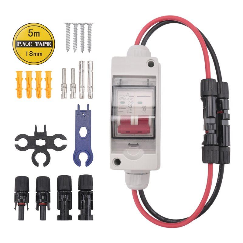 Feb.Solar Panel Disconnect Switch, 63A DC 1000V Breaker Box PV Disconnect Switch With IP65 Waterproof Box