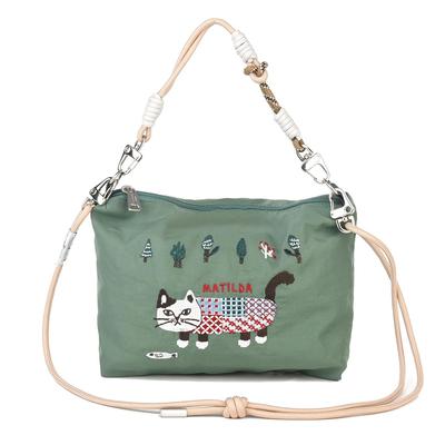 [Kusuguru Japan] Vattenavvisande Broderad Tvättbar Paracord-Pouch, Matilda, GR