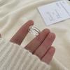 Silver Fashionable Plated Twisted Heart Ring For Women Elegant Minimalist Finger Jewelry