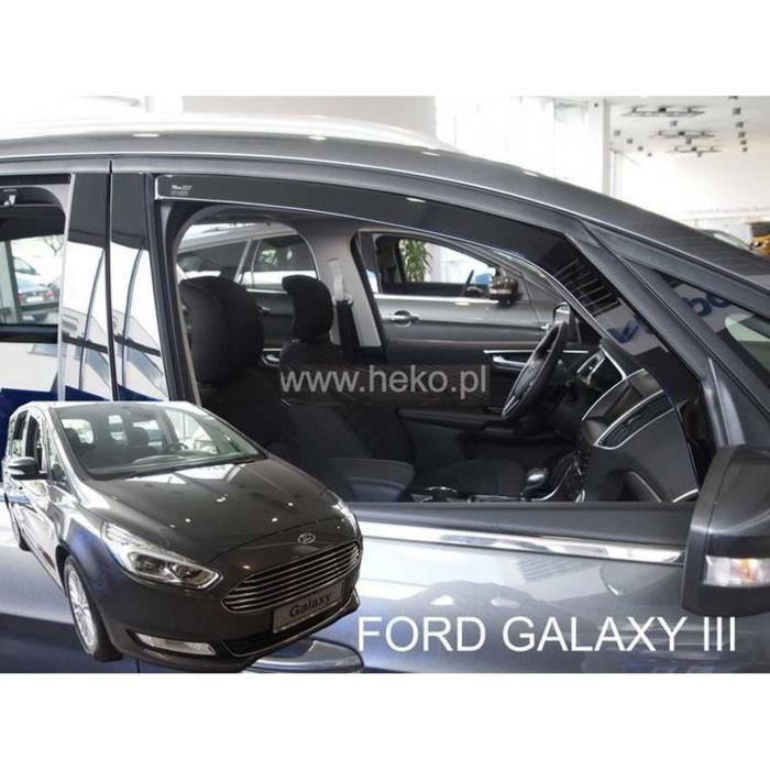 Déflecteurs d'air - J&J AUTOMOTIVE - Ford Galaxy 2015-2023 - Fumé - Acrylique renforcé - Installation facile
