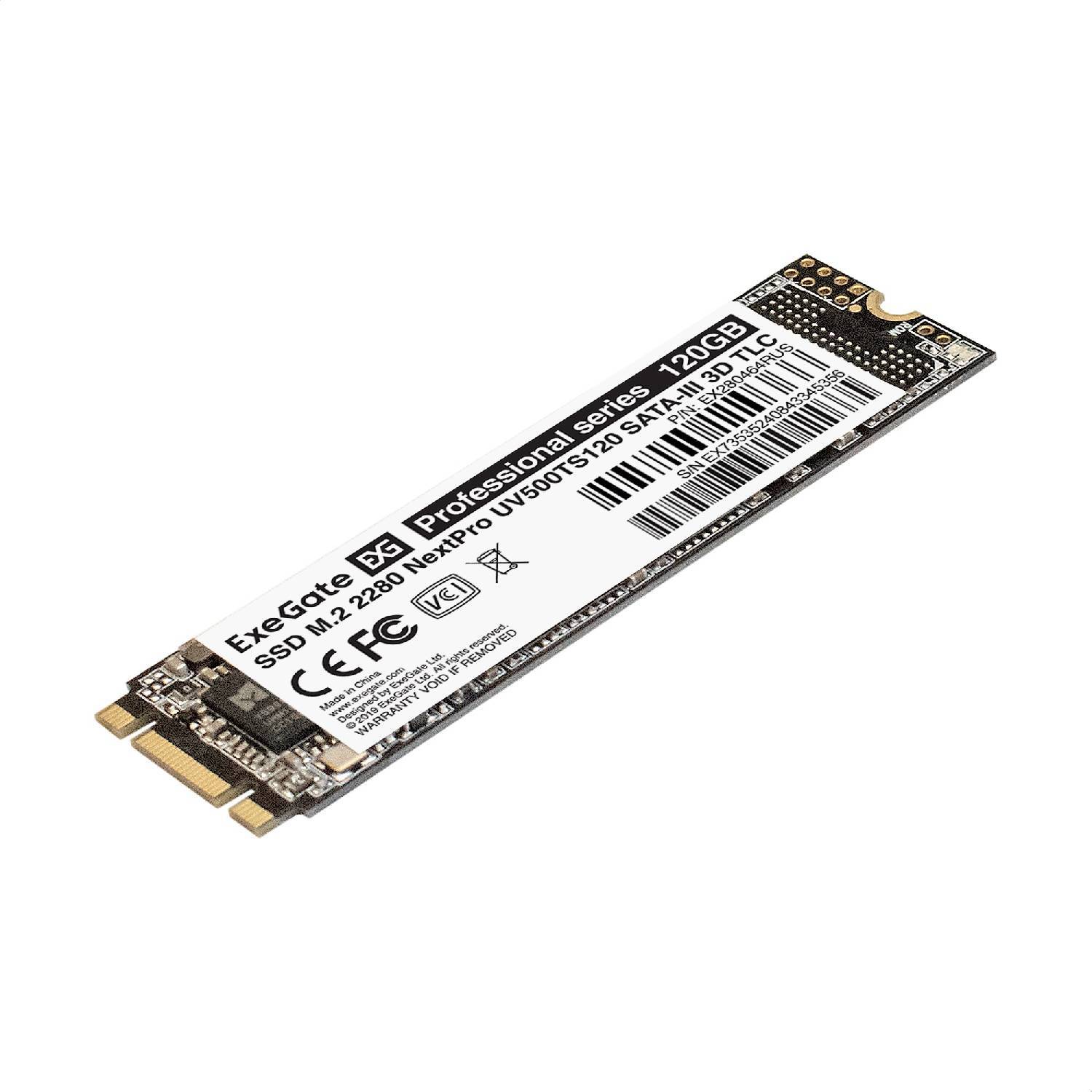 

SSD-накопитель Exegate Nextpro Uv500ts120 sata-iii 22x80 мм 3d TLC