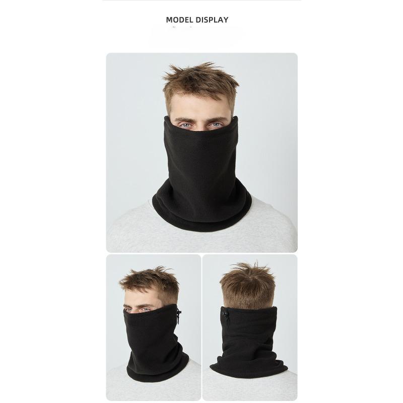 Outdoor Warm Scarf Fleece Ski Mask Fleece Riding Windproof Hat Drawstring Thickened Scarf Cover Autumn and Winter