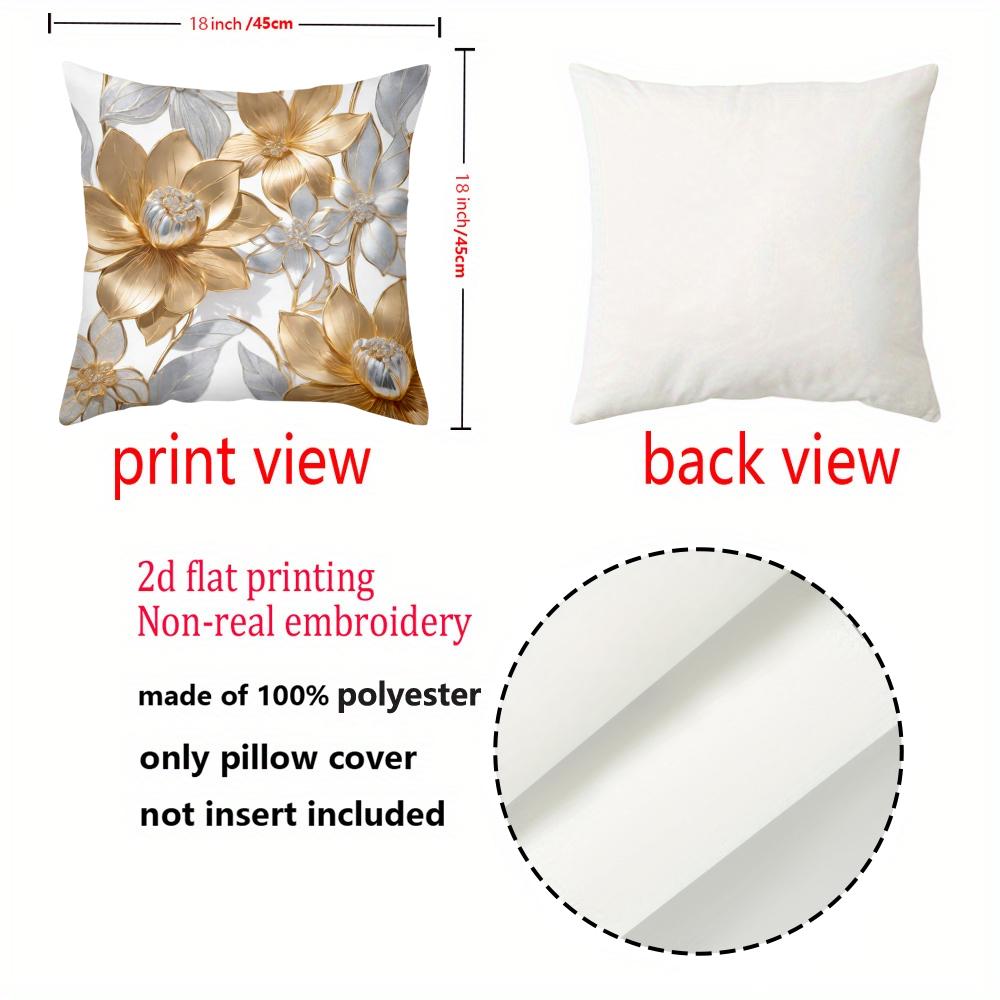Floral Patterned 2D Flat Printing Pillows for Home Decor Polyester pillowcase, sofa decorative cushion cov Headboard Pillow