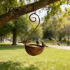 Bird Feeder Outdoor Hanging Feeder, Garden Metal with Curled Hook, Spiral Hook Decorative Wild for On Tree Branches Balcony Porch Vintage Style
