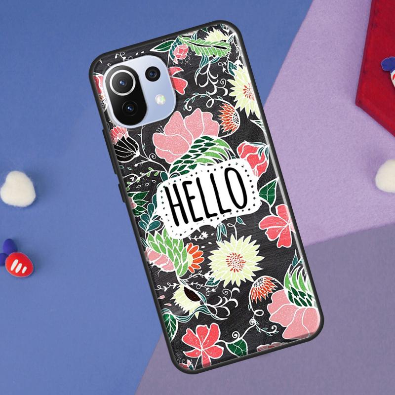 Hello Summer Flowers Cover For Xiaomi 14 Ultra 13 11T 12T 13T 14T Pro POCO X6 X7 Pro X3 X5 F3 F5 F6 M6 Pro Case