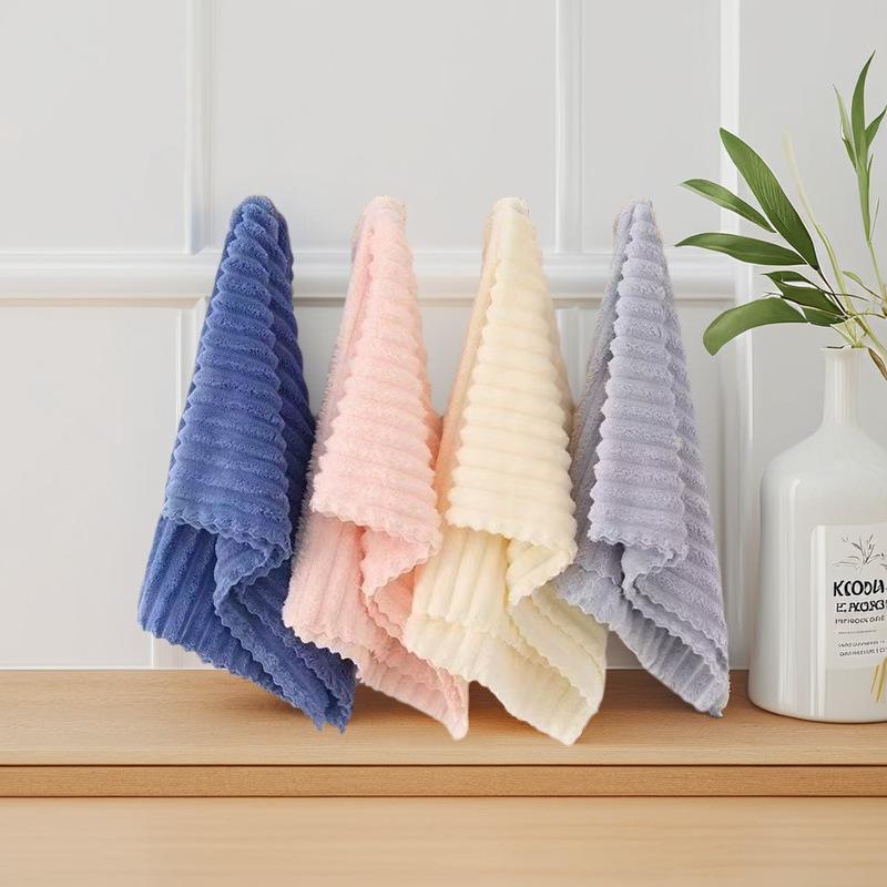Candy Stripe Coral Fleece Face Towel - Absorbent & Lint-Free, Perfect Gift or Souvenir for Livestream Sales