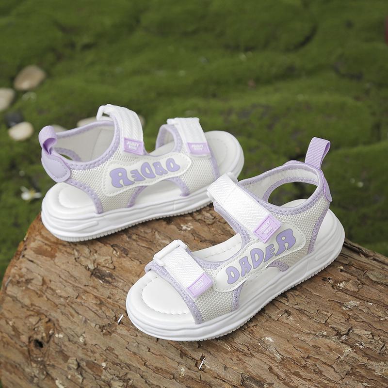 Girls' Sandals New Summer Children's Sports Casual Soft Sole Beach Shoes Fashionable Big Kids Shoes