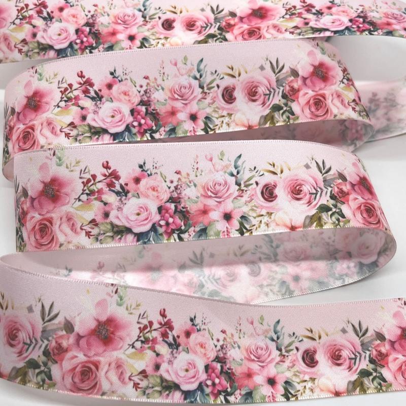 

5Y 3.8cm атласная цветочная лента для ручной работы, бантов, подарков, цветов, упаковки, пасхального торта, вечеринки, свадьбы, Рождества, праздника, декора 5yards