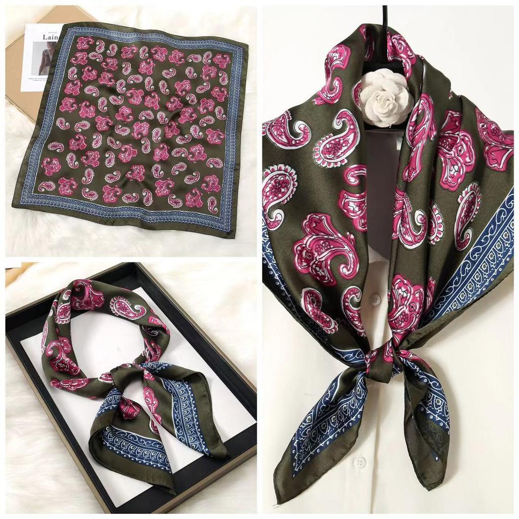 Eleganti Foulard di Seta da Donna Con Centinaia di Camicie, Assistenti di Volo, Decorazione Professionale, Protezione del Collo, Foulard, 70 Foulard Quadrati Piccoli.
