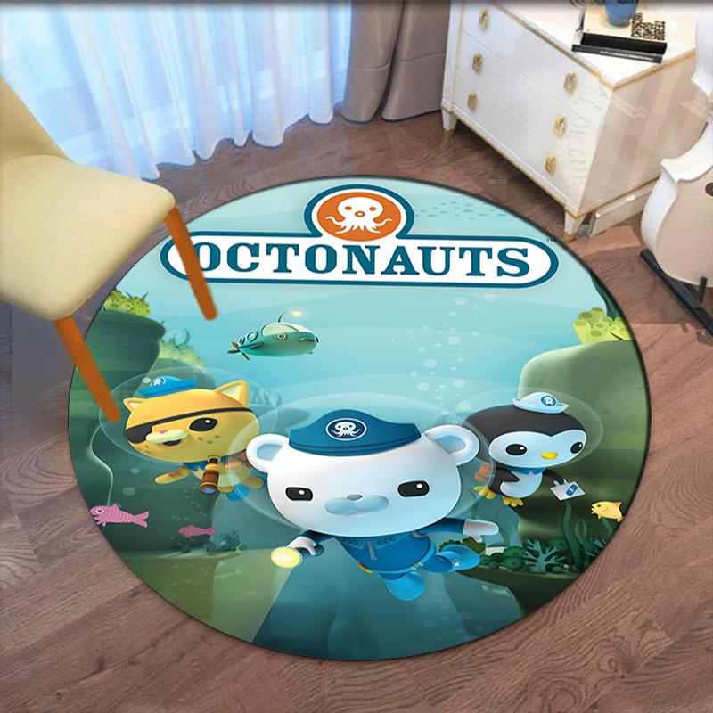 Octonauts Printed Round Rug Carpet Chair Rug Area Rug Entryway Doormats,for Office Chair Living Room Bedroom Kitchen Room.