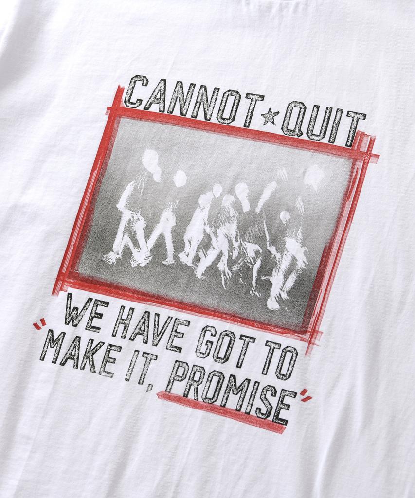 AMOU Marking Box Half T-Shirts White