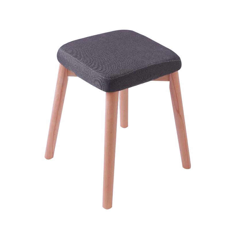 Modern Light Luxury Solid Wood Dressing Stool for Bedroom Makeup Table