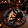 Badezimmer-Fußmatte 3D Spuktreppen-Bereichsteppich, Halloween-Geister-Treppen-Rundteppich mit rutschfester Horror-Anti-Rutsch-Rückseite, für Wohnzimmer