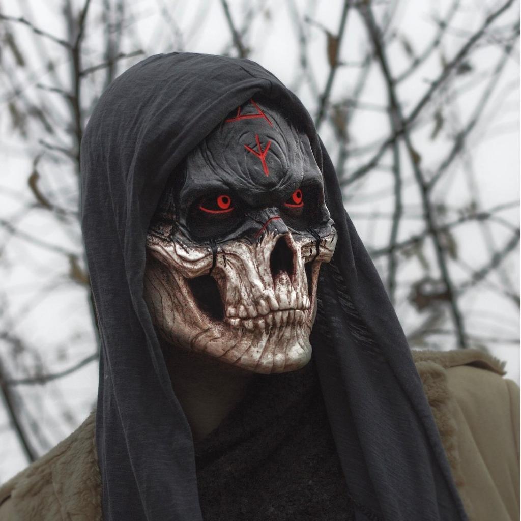 Halloween Horror Bloody Warrior-Skull Mask CS Horror Skull Mask for Games Halloween Mask