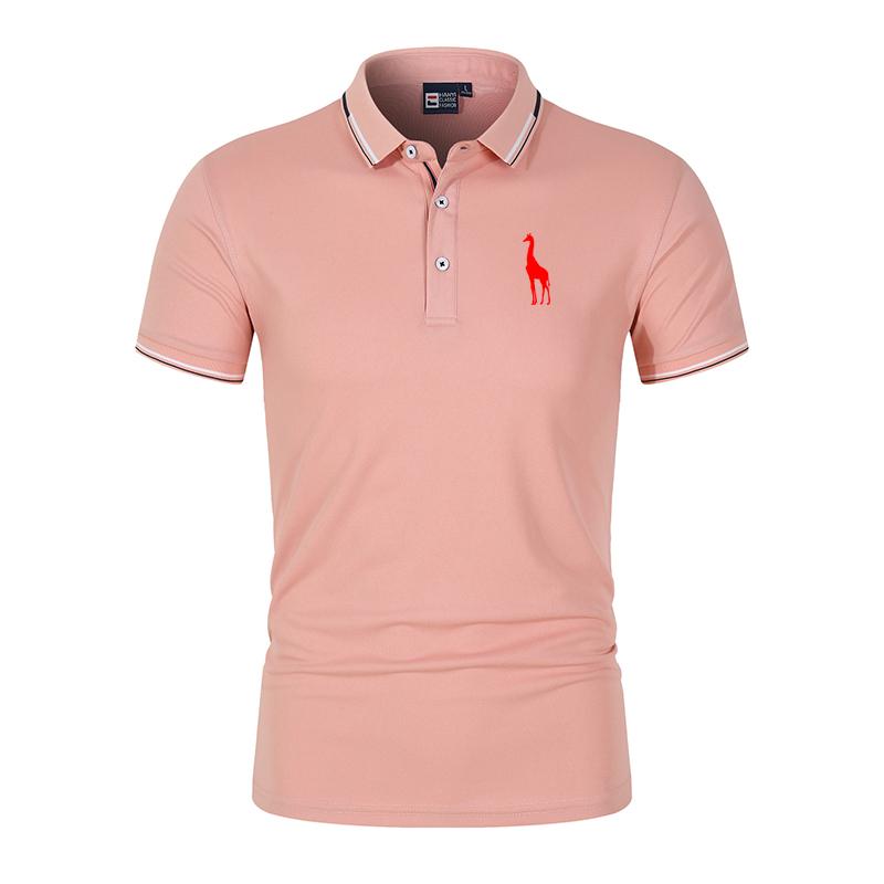 Printed 35% Cotton Men's Casual Solid Color Slim Fit Men's Polo Shirt New Summer Fashion Lapel Polo Shirt for Men