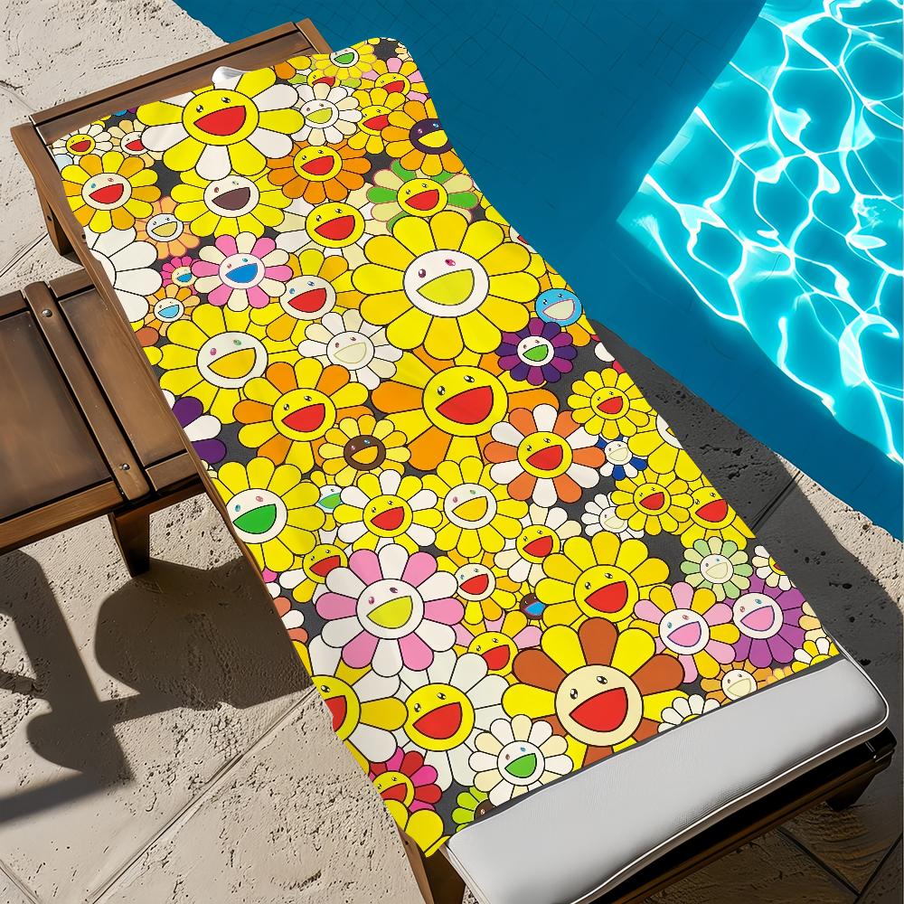 T-takashi cute art M-murakami Towel Beach Quick Dry Soft Pool Towels Gift for Travel Gym Shower Camping sports