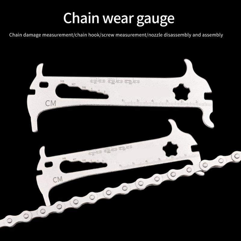 Compacts Chain Wear Measurement Device Gauges Measurement Repair Tool for Mountain and Road Bike Cyclists
