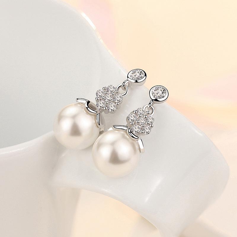 Lindon Kolczyki ze stopu miedzi z cyrkoniami Kolczyki wiszące dla kobiet Prezenty weselne