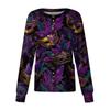Women's Casual Long Sleeve Single Breasted Printed Dry- Top