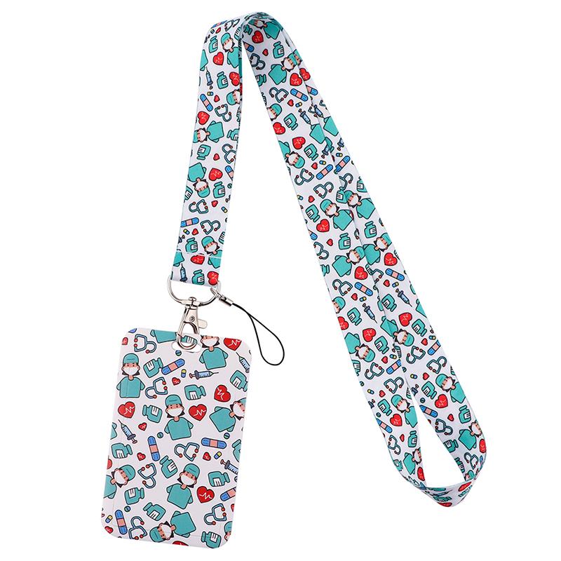 Medical signs Credential Holder Keychains Neck Lanyard For Pass Card Credit Card Holder Keychain Straps Mobile Phone Wholesale
