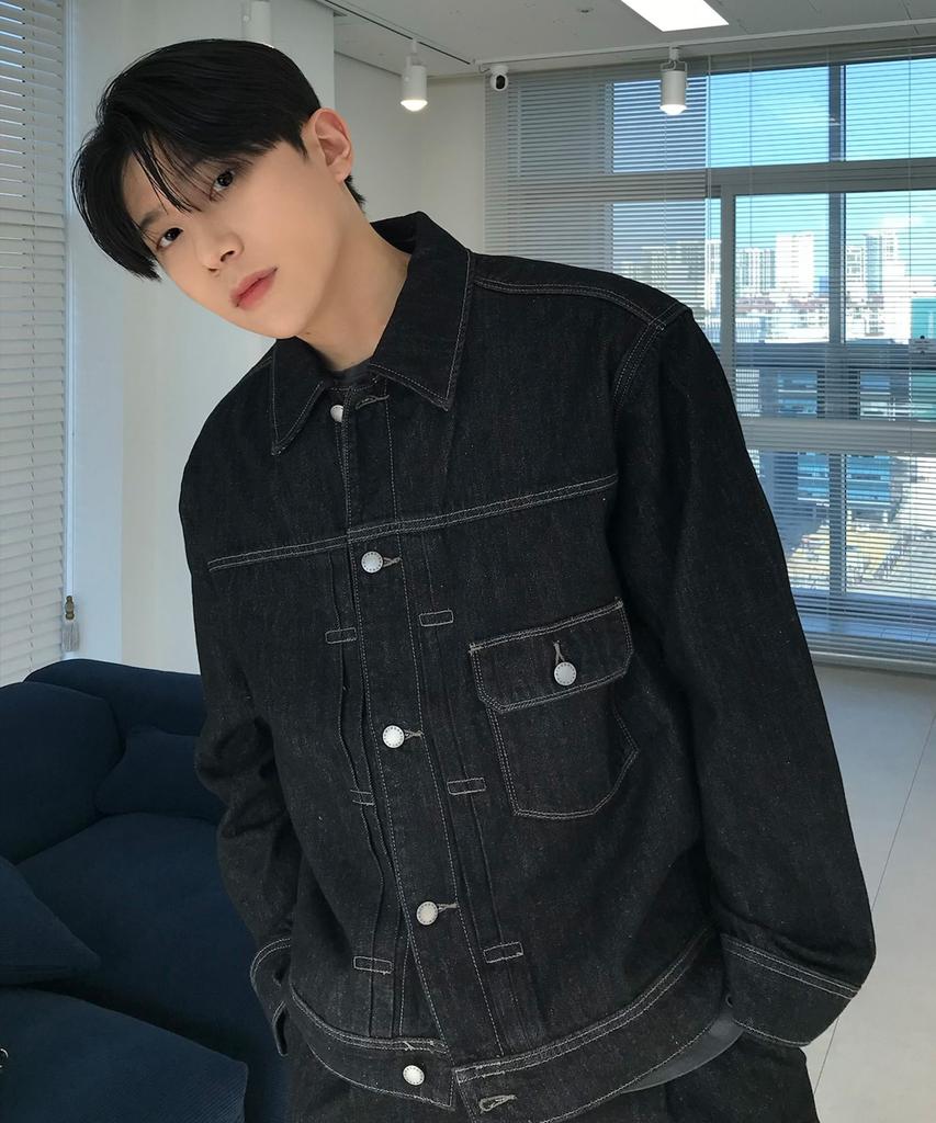 Mindbridge Black Raw Denim Trucker Jacket