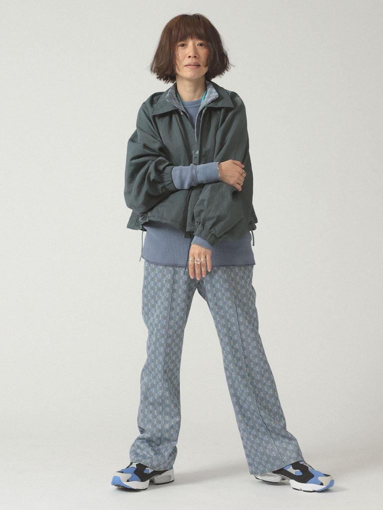 Beams Boy Women's Polyester Jacquard Work Pants, Navy, 0, 13240454458