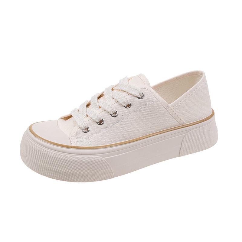 Fashion Simple Versatile Board Shoes Women's Korean Edition Wear Casual Cute Big Head Canva 2024 New Fashion Spring Summer