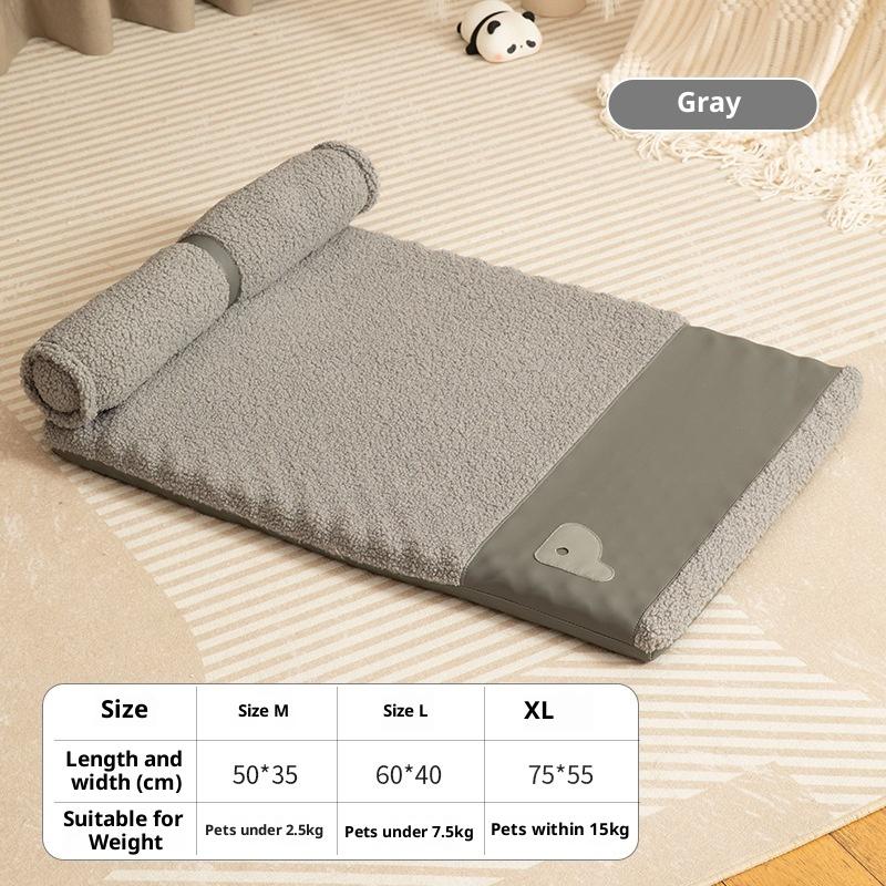 

Four Seasons Dog Cat Bed Orthopedic Memory Foam Machine Washable Removable Cover All Season Comfort Mat for Small Medium Large 50x35cm